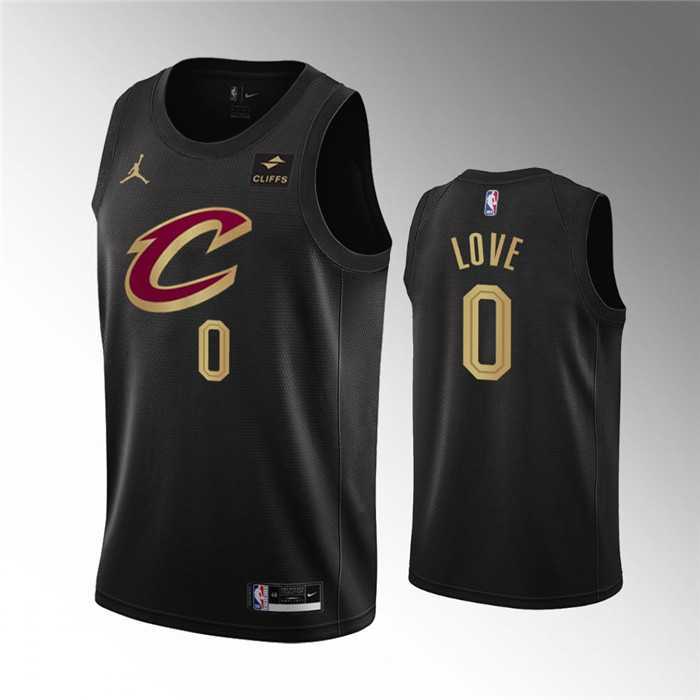 Men%27s Cleveland Cavaliers #0 Kevin Love Black Statement Edition Stitched Basketball Jersey Dzhi